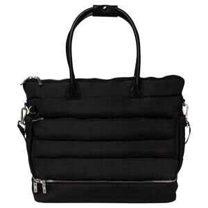 iPack Puffy Fashion Tote Bag Black. Broken zip.